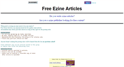 Desktop Screenshot of ezinearticles.eshire.net