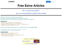 Tablet Screenshot of ezinearticles.eshire.net